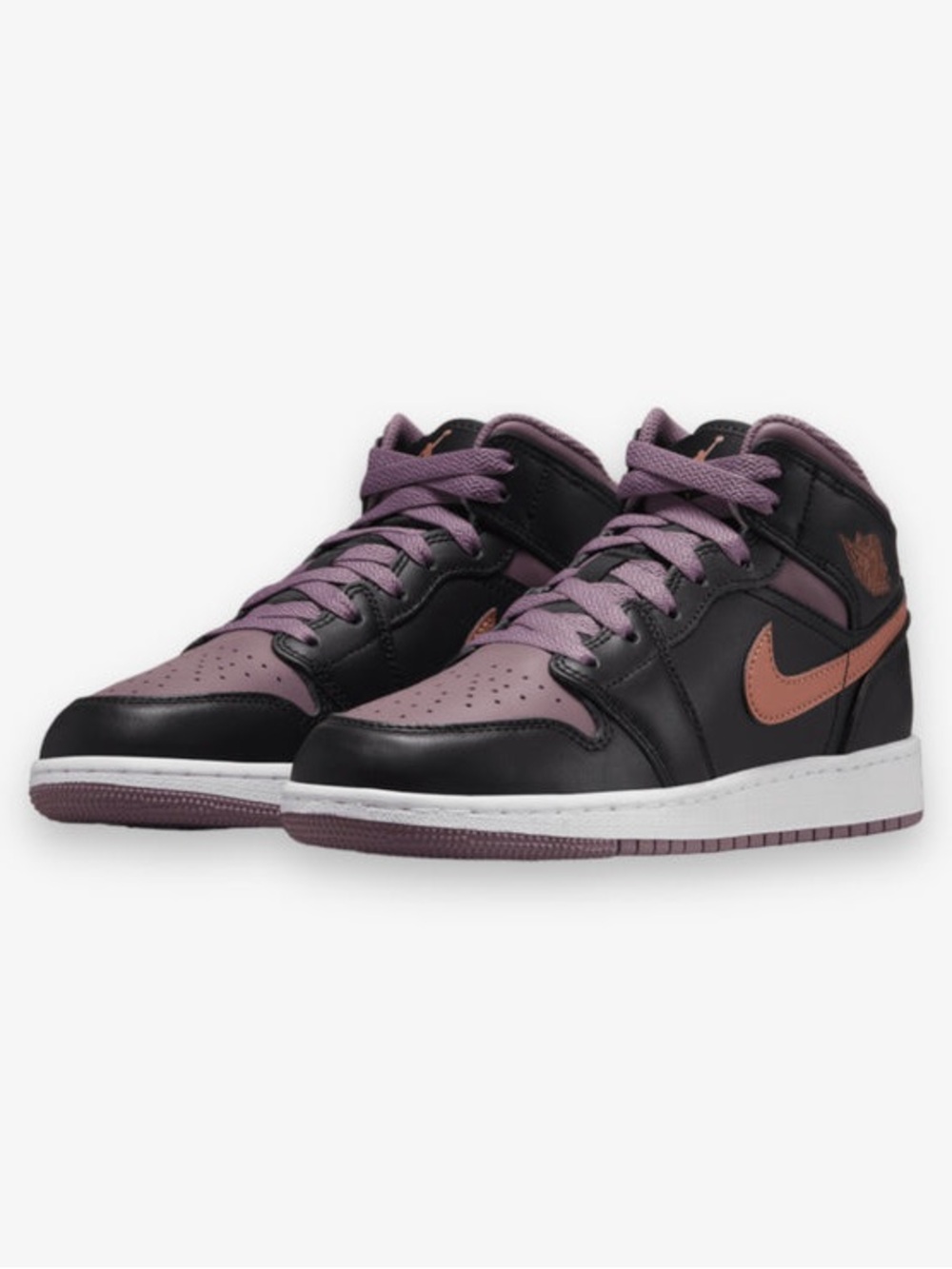 Air Jordan 1 Mid SE - Black, Sky J Orange, Sky J Mauve